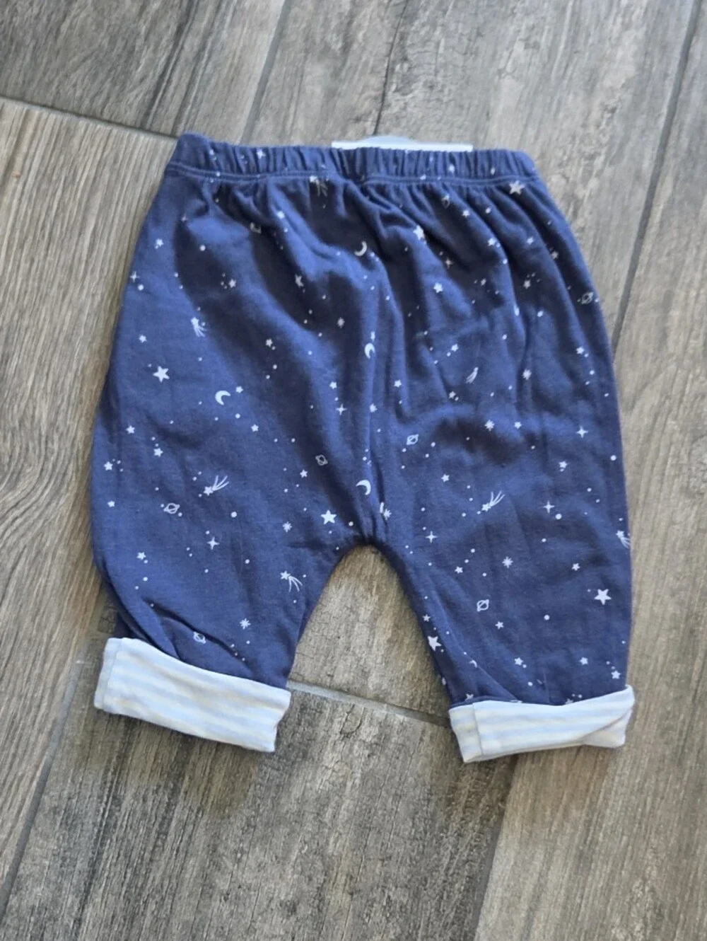 GAP Baby NWT 0-3 Months Reversible Navy Star & Moon Hooded 2-Piece Set